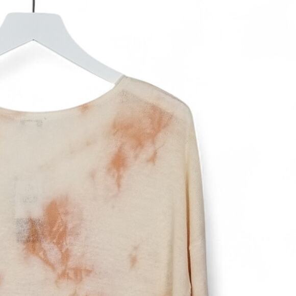 *NEW* J. Jill pure jill Linen Cotton Deep V-neck Sweater Peaches & Cream Size M - Picture 4 of 9